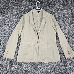 Quince 100% European Linen Blazer Driftwood Beige Tan KDW01 Size M Mens